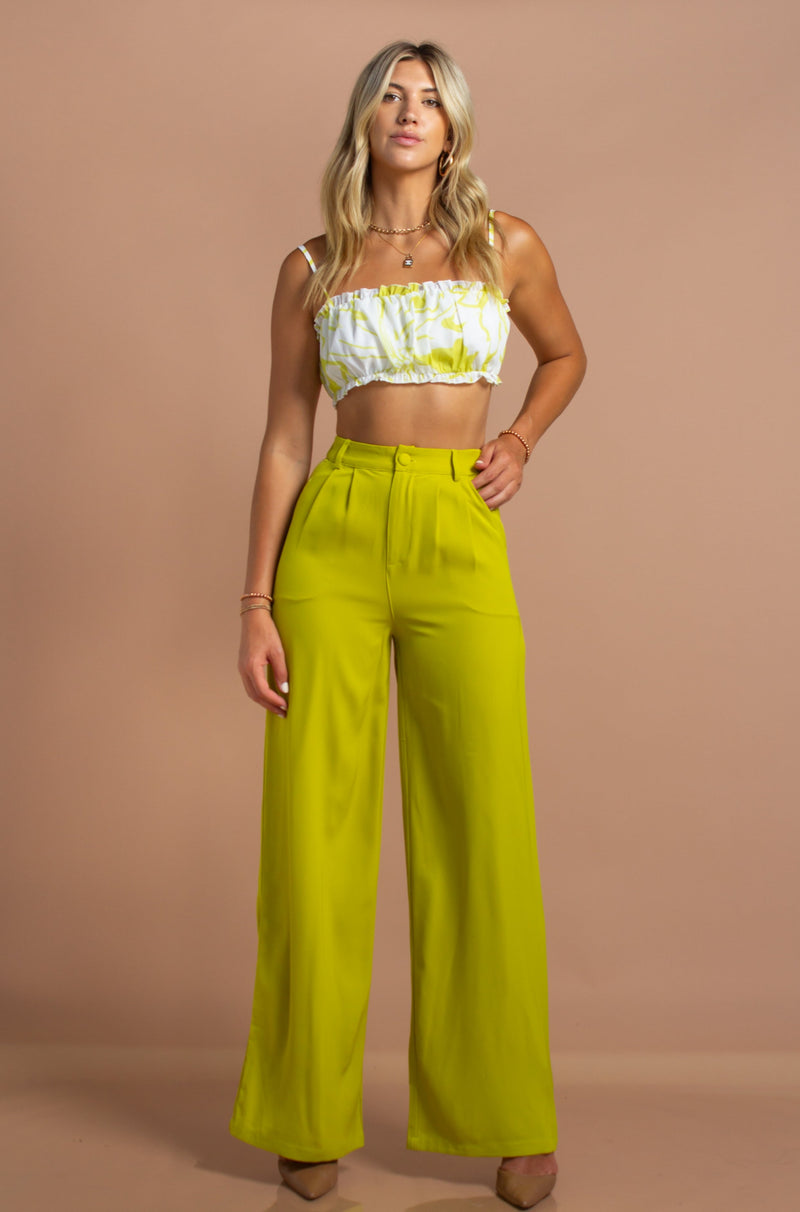 CECILY PANTS [YELLOW/GREEN]
