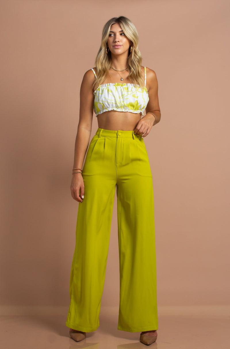 CECILY PANTS [YELLOW/GREEN]