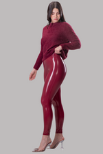 JENESSA LEGGINGS [WINE]