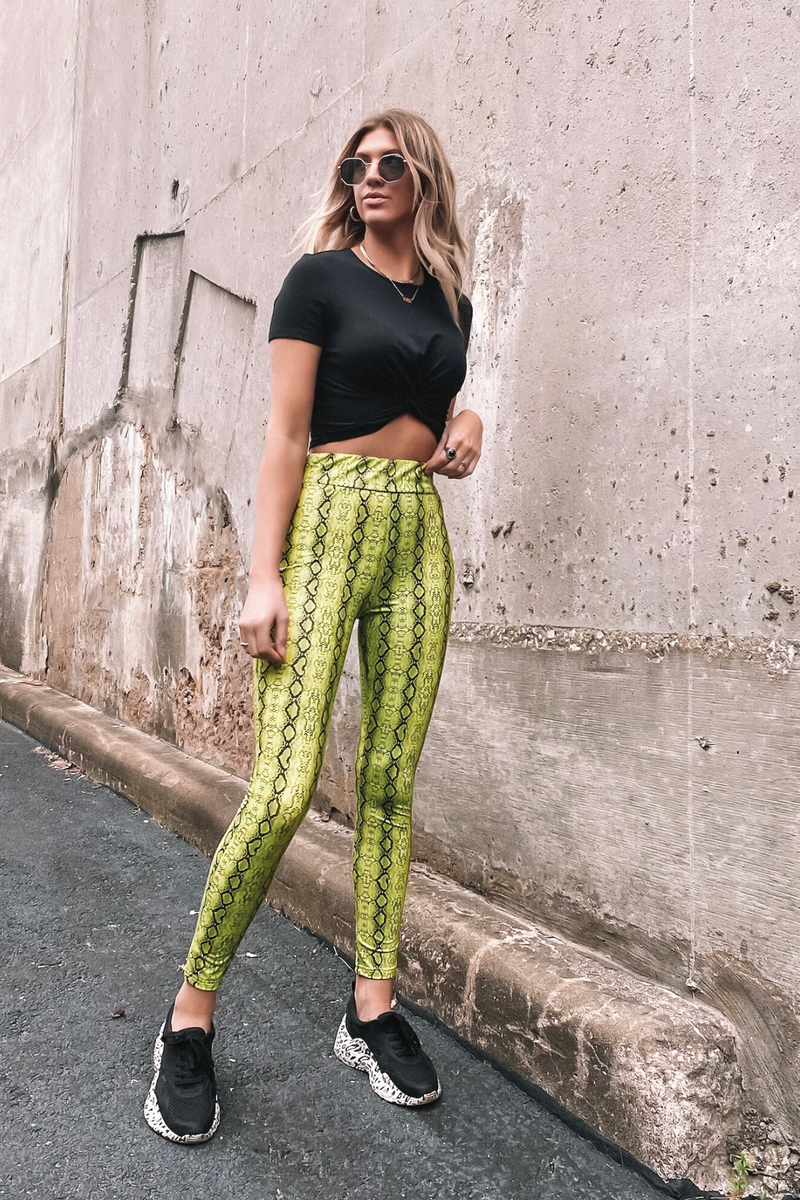 Neon sales snakeskin leggings