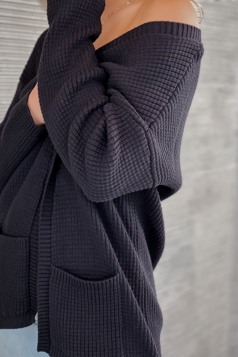 KRISTA CARDIGAN [BLACK]