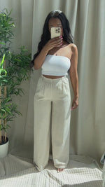 DELORES LINEN PANTS [OATMEAL]