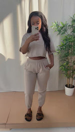 BYE CROPPED TEE [BEIGE]