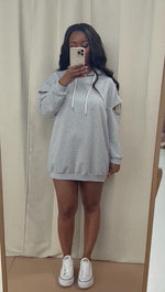 SAMORYA HOODIE DRESS [GRAY]