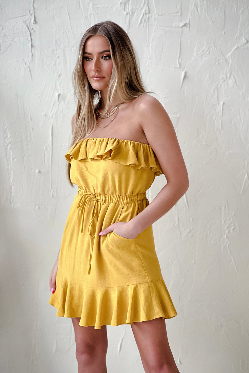 ARI DRESS [MUSTARD]