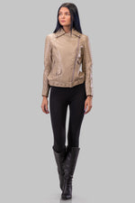 BYE BIKER JACKET [BEIGE]