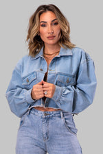 BYE CROPPED DENIM JACKET