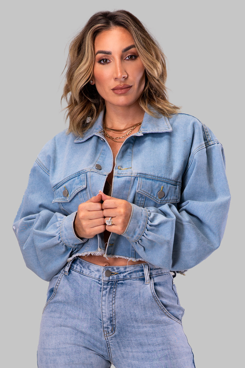 BYE CROPPED DENIM JACKET