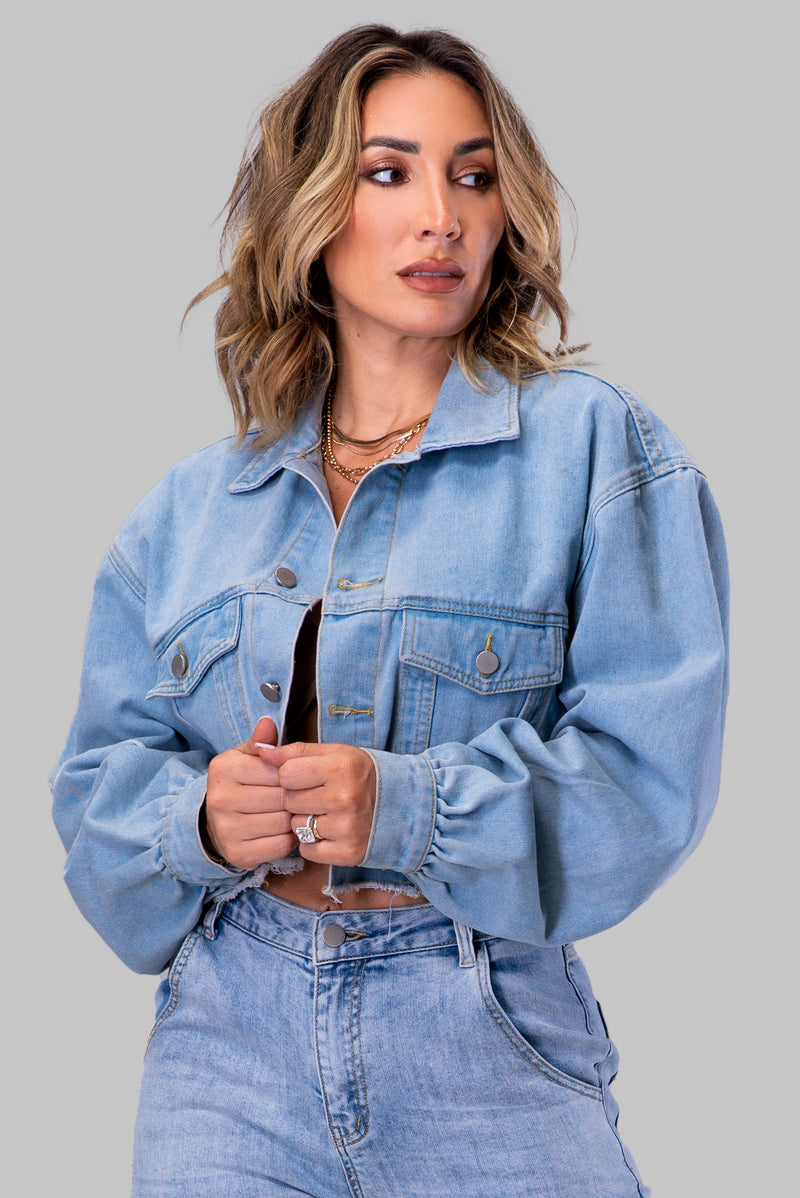 BYE CROPPED DENIM JACKET