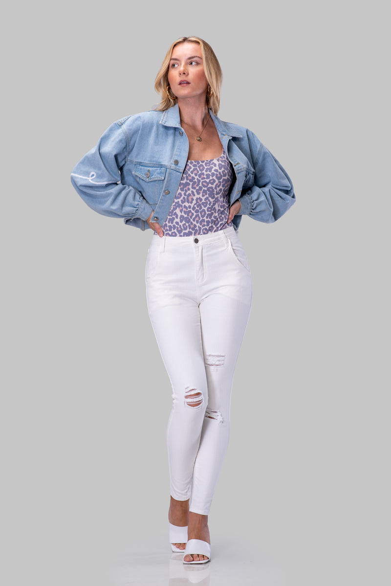 BYE CROPPED DENIM JACKET