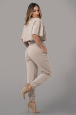BYE CROPPED TEE [BEIGE]