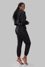BYE CROPPED SWEATSHIRT [BLACK]