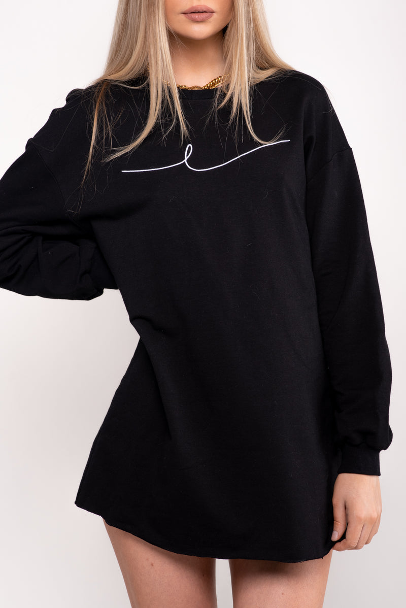 BYE OVERSIZED SIGNATURE DRESS [BLACK]