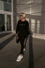 BYE OVERSIZED SIGNATURE DRESS [BLACK]