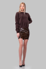 BRENNAN SKIRT [BROWN]