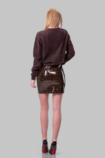 BRENNAN SKIRT [BROWN]