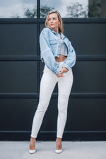 BYE CROPPED DENIM JACKET