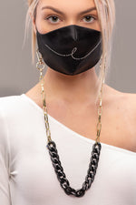 EVIL EYE MASK CHAIN [BLACK]