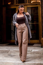 LYLE LEATHER PANTS [BROWN]