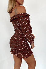 LINA DRESS [BROWN]