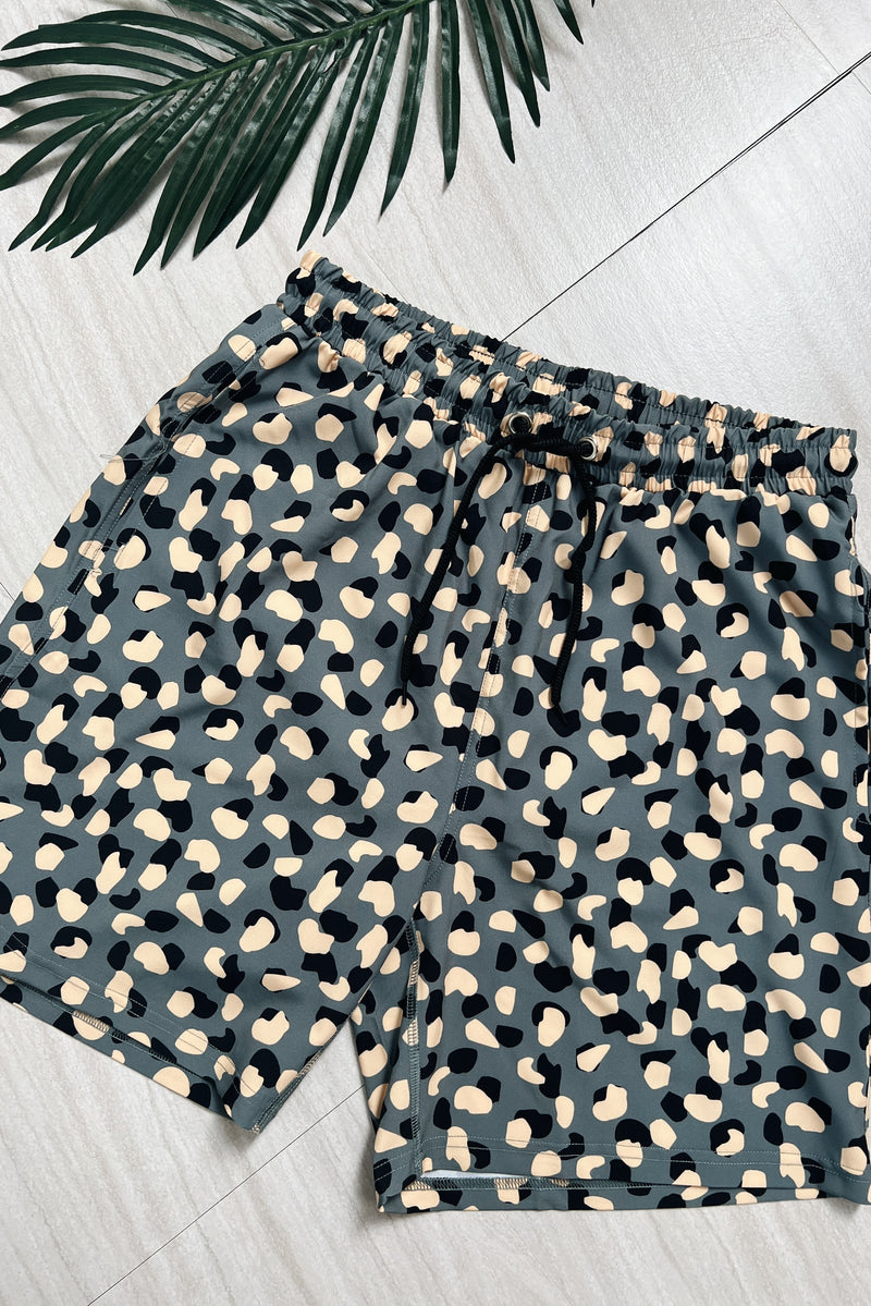 TRINIDAD SWIM SHORTS [BLUE LEOPARD]