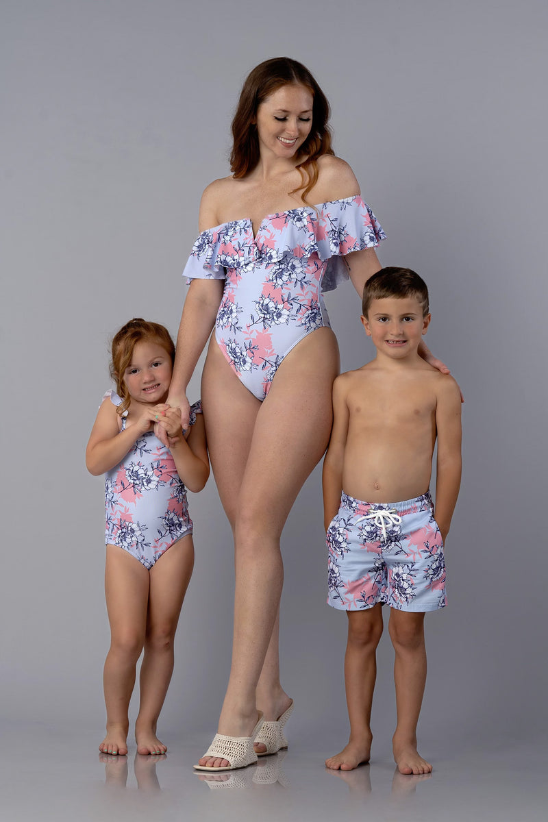 BERMUDA ONE PIECE [LILAC FLORAL]