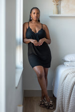 IMANI SLIP DRESS [BLACK]