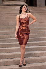 KEHLANI DRESS [COPPER]