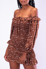 LINA DRESS [BROWN]