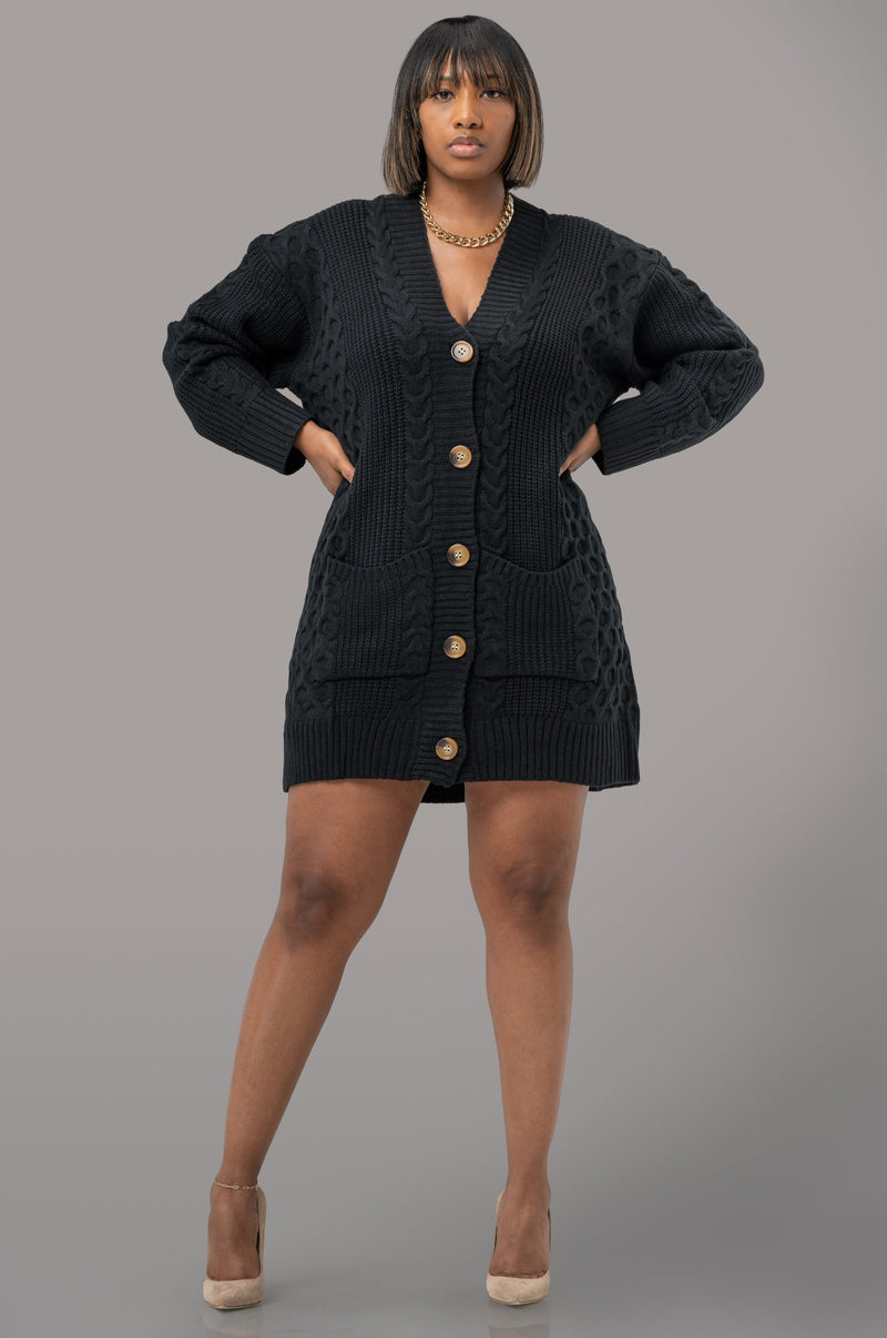 MARCELLA CARDIGAN [BLACK]