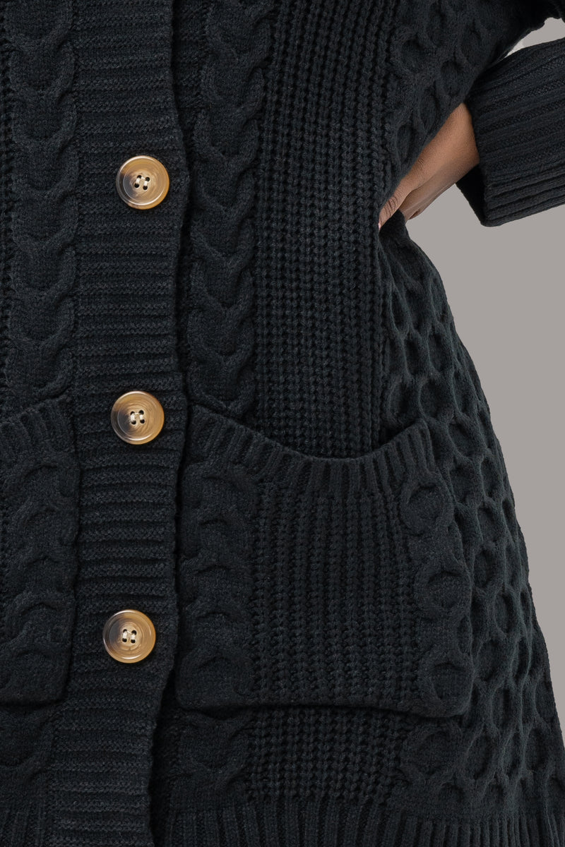 MARCELLA CARDIGAN [BLACK]