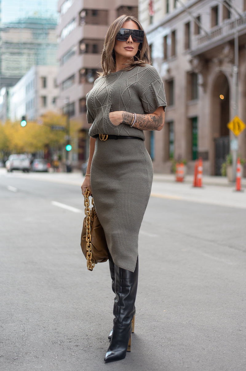 MELINDA DRESS [SAGE]