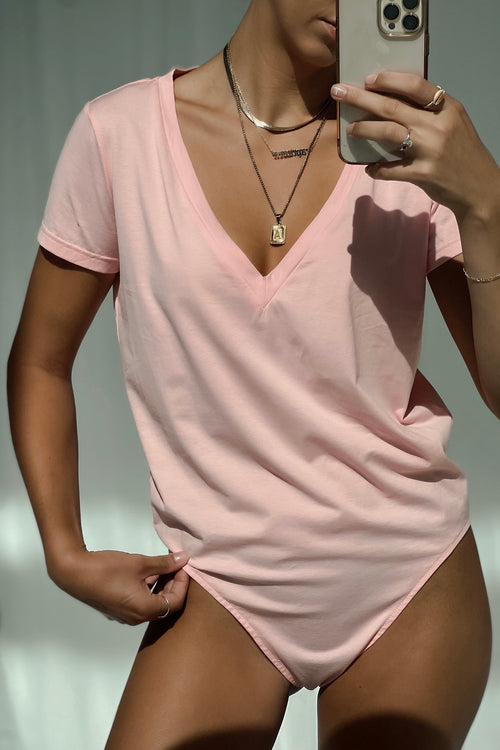 BYE T-SHIRT BODYSUIT [PINK]