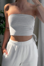 BELIZE TOP [GRAY STRIPED]