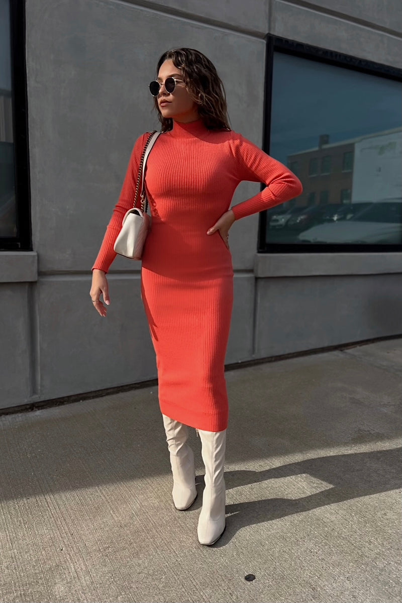 ANZHELA DRESS [CORAL]