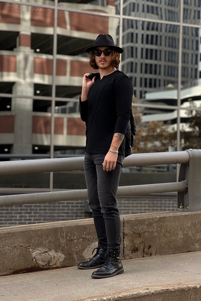 PIERCE LONG SLEEVE [BLACK]