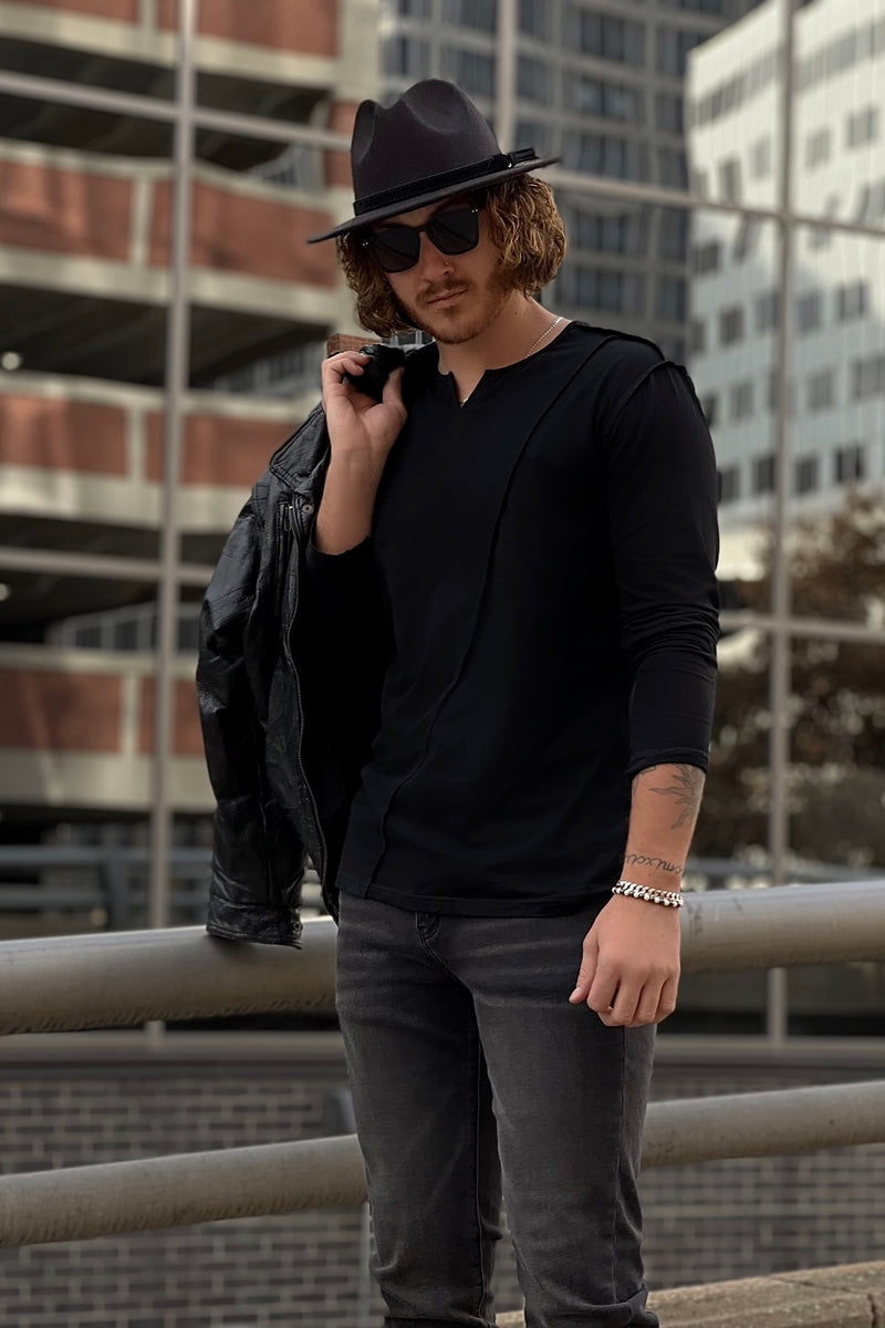 PIERCE LONG SLEEVE [BLACK]