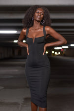 ROMI BANDAGE DRESS [BLACK]