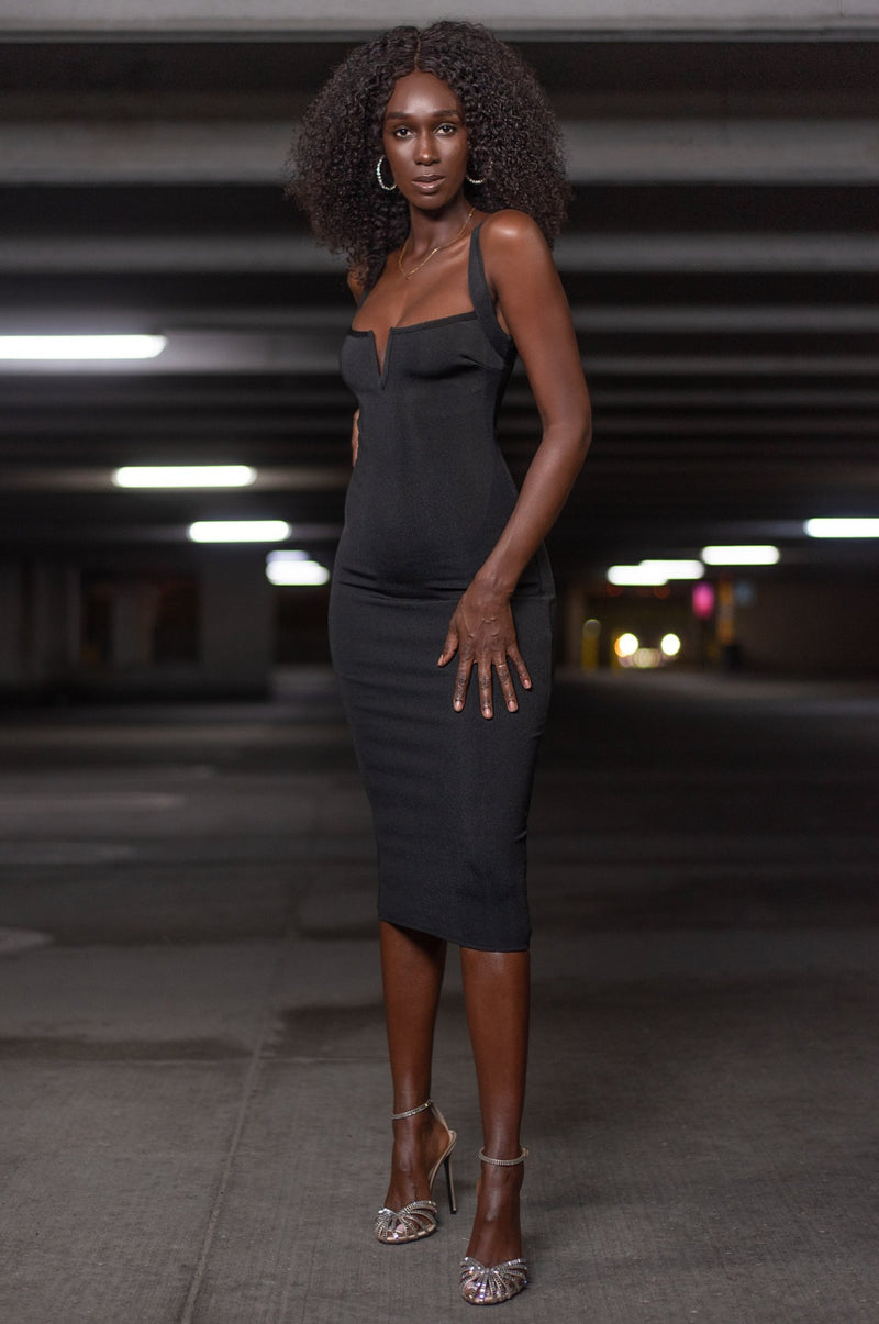 ROMI BANDAGE DRESS [BLACK]