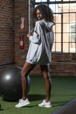 SAMORYA HOODIE DRESS [GRAY]