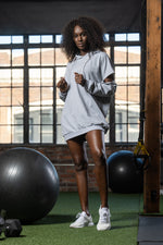 SAMORYA HOODIE DRESS [GRAY]