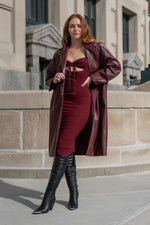 SASHA TRENCH COAT [BURGUNDY]