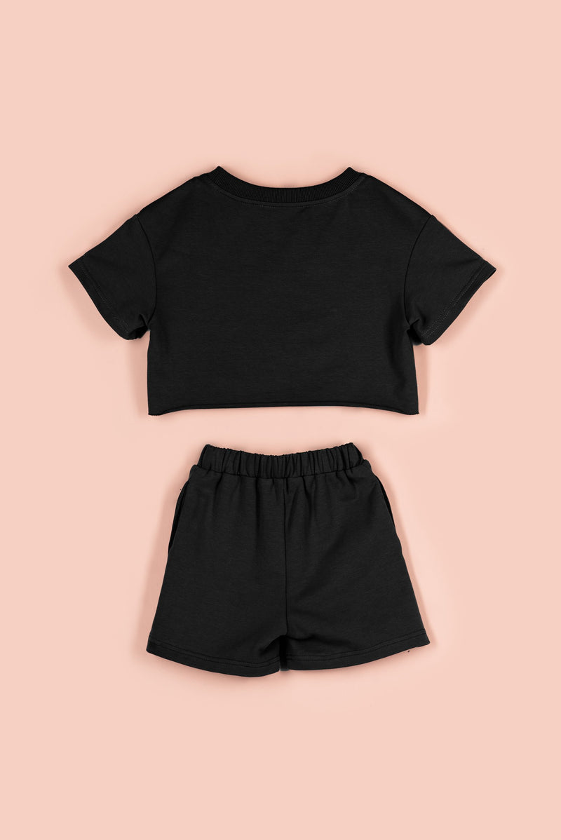 IVY SIGNATURE SHORTS SET [BLACK]