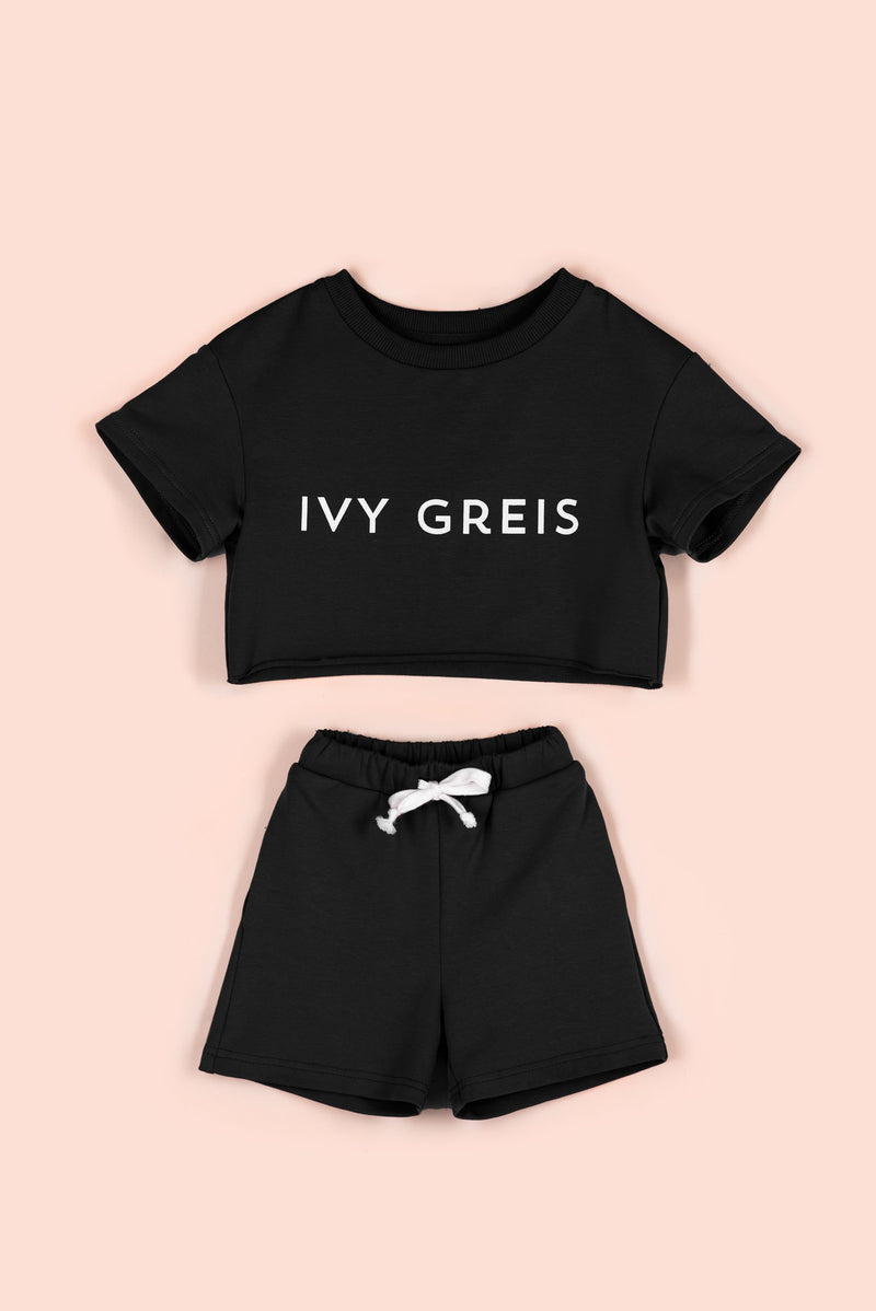 IVY SIGNATURE SHORTS SET [BLACK]