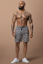 TRINIDAD SWIM SHORTS [BLUE LEOPARD]