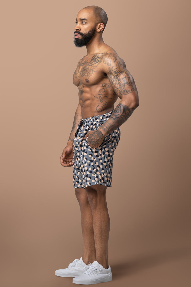 TRINIDAD SWIM SHORTS [BLUE LEOPARD]