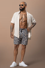 TRINIDAD SWIM SHORTS [BLUE LEOPARD]