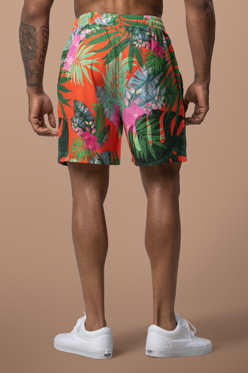 TRINIDAD SWIM SHORTS [ORANGE TROPICAL]