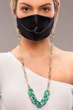 EVIL EYE MASK CHAIN [JADE]