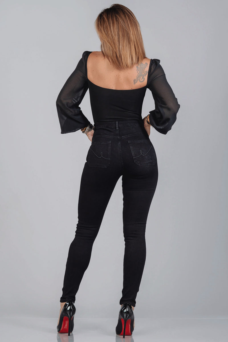 COREY SKINNY JEANS [BLACK NON-DISTRESSED]